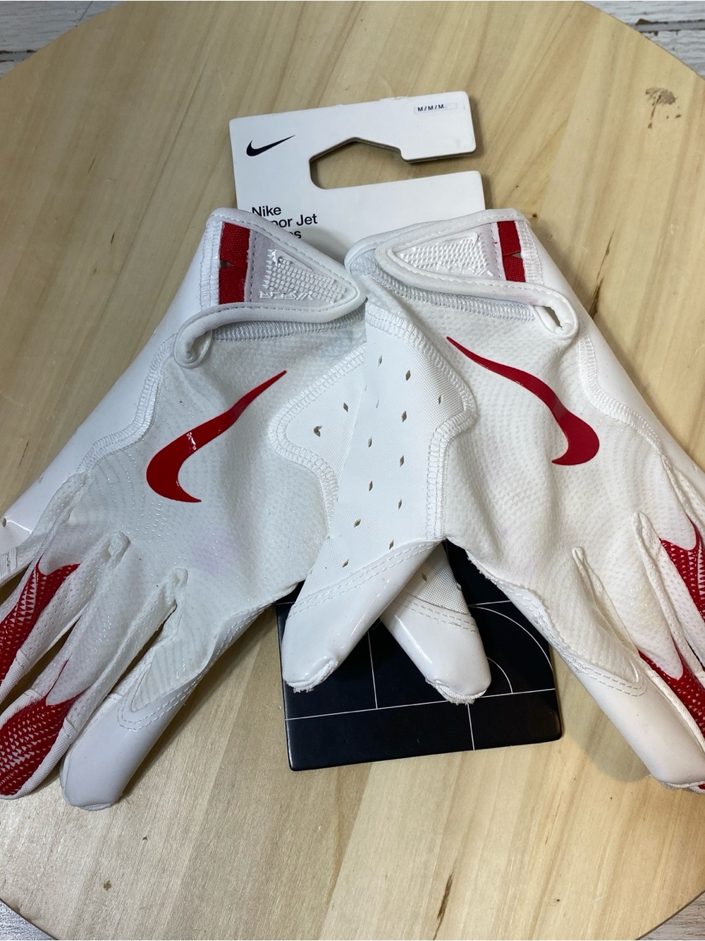 Nike Vapor Jet Gloves Receiver Men's White/red  Unisex M NWT!